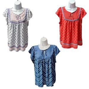 GAP Set of 3 Peasant Swing Blouses M